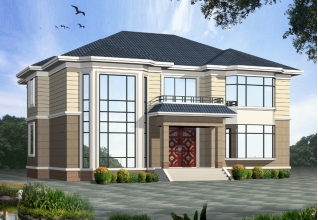 210平方米農村二層房屋建筑圖紙及效果圖，17x13米