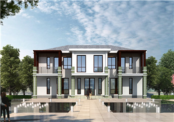 180多平二層現(xiàn)代風(fēng)格自建房屋設(shè)計(jì)圖紙帶外觀圖