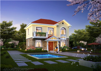 新農(nóng)村二層房屋設(shè)計圖紙（全套建筑施工圖紙+外觀效果圖）