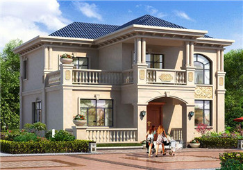 二層歐式小別墅設(shè)計(jì)方案，全套建筑設(shè)計(jì)圖紙+外觀效果圖