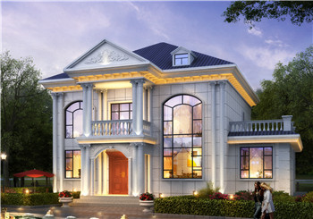 170平方米農(nóng)村二層房屋設(shè)計(jì)施工圖，外觀圖時(shí)尚、好看