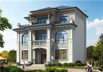 歐式新農(nóng)村自建三層建筑施工設(shè)計圖紙及效果圖大全