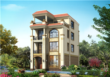 新農(nóng)村平屋頂四層房屋（三層半樓房）設計圖，帶屋頂花園（露臺）