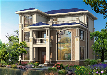 50萬以內(nèi)的歐式三層房屋別墅施工設計圖紙及效果圖