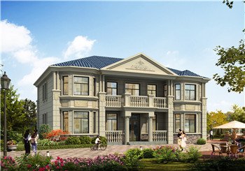 30萬簡歐私人二層別墅方案（全套設(shè)計圖紙+效果圖），自建房圖紙