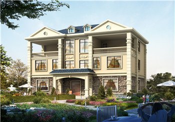 簡歐新農(nóng)村雙拼別墅戶型圖全套設計方案圖，230平方米