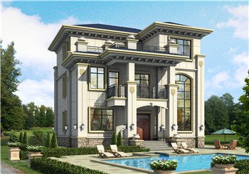 140平方米新農(nóng)村復(fù)式自建房子，三層別墅建筑圖紙及效果圖