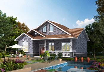 農(nóng)村帶閣樓一層房屋設計施工圖，13X9米