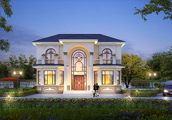 二層精美偏法式風(fēng)格別墅設(shè)計(jì)圖，不但顏值高，品質(zhì)還高