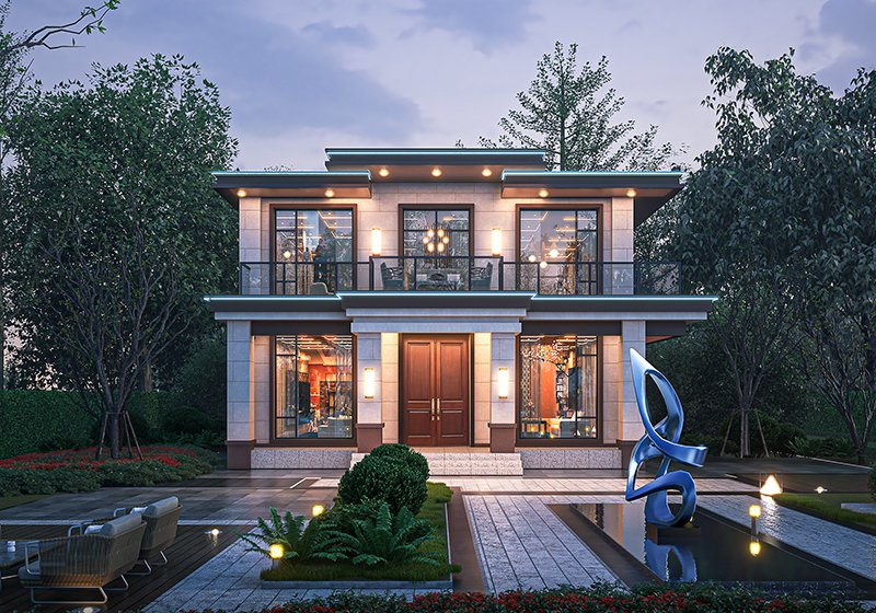 面寬10米高品質(zhì)二層別墅設(shè)計方案，造價不高顏值很高，非常適合回鄉(xiāng)建