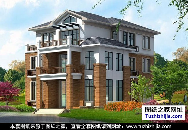 三層樓中樓復式別墅設計圖紙效果圖