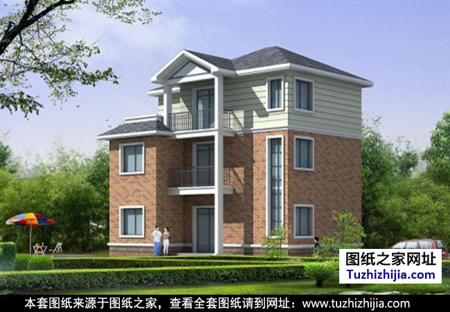 三層新農(nóng)村住宅設(shè)計(jì)圖紙 效果圖