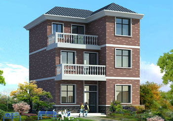 90平新農村三層住宅設計圖紙，小別墅設計方案精選，帶效果圖