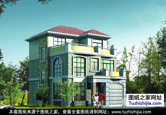 三層復(fù)式別墅戶型圖 效果圖