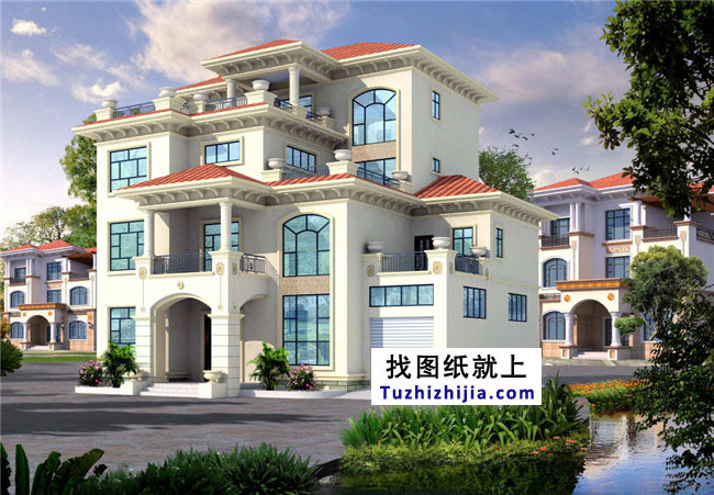 新農(nóng)村全套四層別墅設(shè)計(jì)圖紙