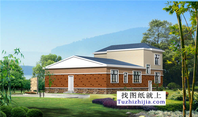 215平方米新農(nóng)村一層房屋建筑設(shè)計施工圖，17x12米