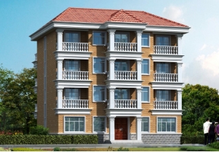 183平方米農(nóng)村四層房屋建筑設(shè)計(jì)圖紙，15X12米80萬