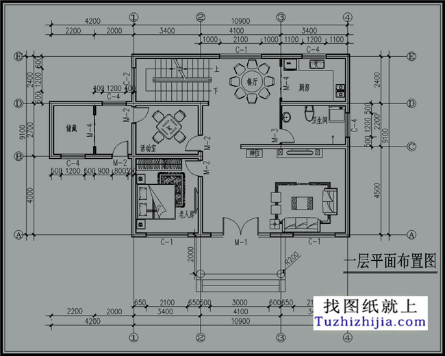 100平方米,新農(nóng)村二層房屋設(shè)計圖紙