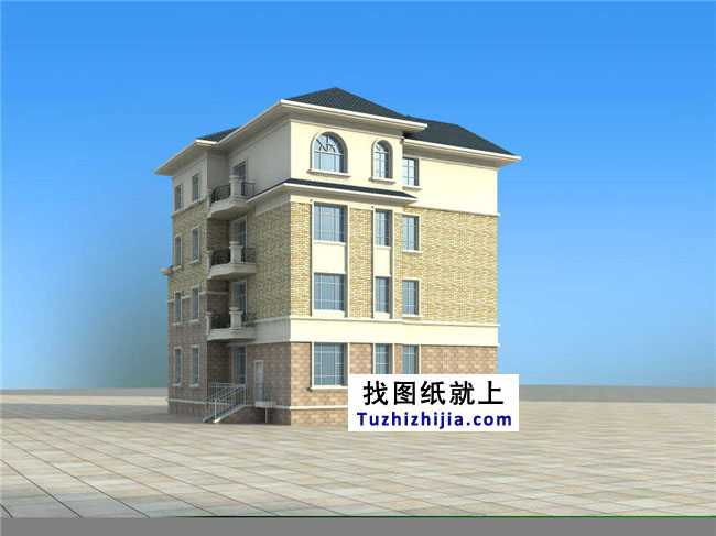 地中海風(fēng)格農(nóng)村四層房屋設(shè)計(jì)圖紙