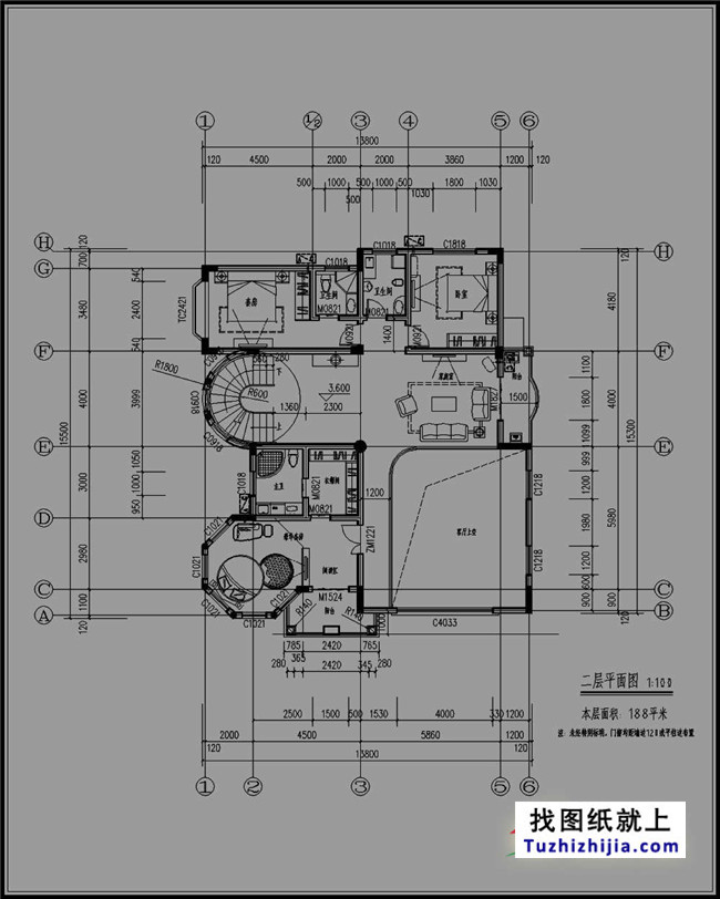 地中海風(fēng)格農(nóng)村四層房屋設(shè)計(jì)圖紙