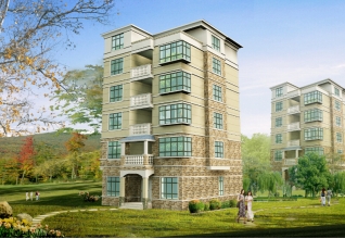 農(nóng)村六層房屋設計圖紙及效果圖，帶屋頂露臺