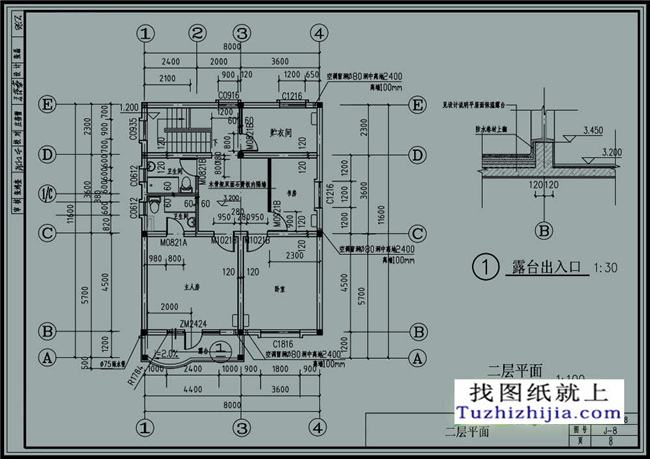 80平方米二層農(nóng)村cad設(shè)計(jì)圖紙及效果圖大全