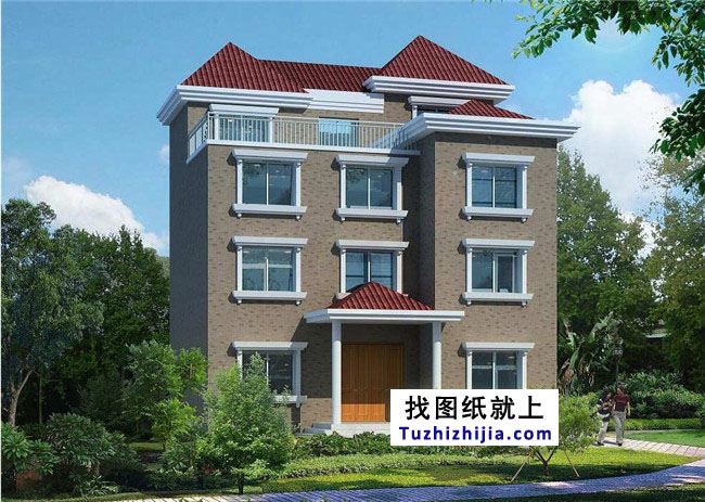 130平方米農(nóng)村自建四層別墅設計圖紙及效果圖