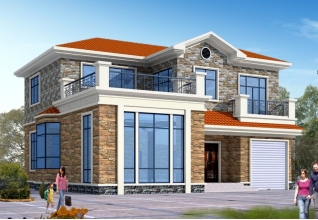 地中海風格二層別墅設計圖紙，外觀精美、漂亮