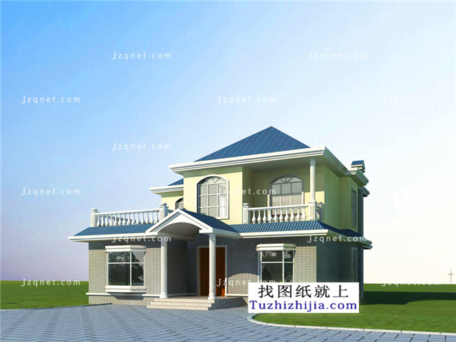 162平方米二層小別墅設(shè)計圖紙及效果圖大全，12X13米