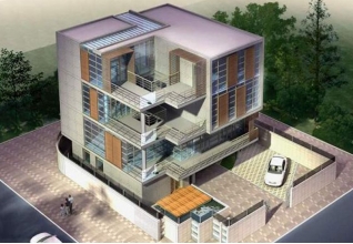 200平方米農(nóng)村四層房屋設(shè)計(jì)圖紙，帶院子