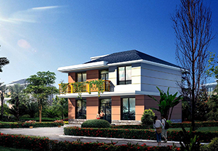 90平方米新農(nóng)村二層自建房屋設(shè)計(jì)全套施工圖紙帶外觀效果圖10X