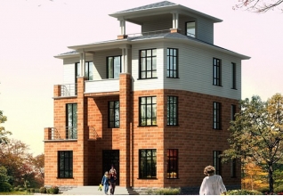 廣西新農村三層半房屋設計圖紙，帶外觀效果圖