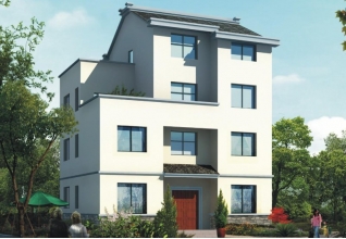 造價20萬新農村簡約三層半房屋設計圖紙，帶效果圖