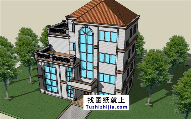 160平方米四層房屋設(shè)計圖紙