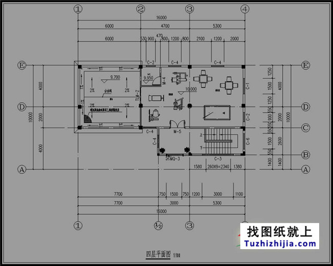 160平方米四層房屋設(shè)計圖紙