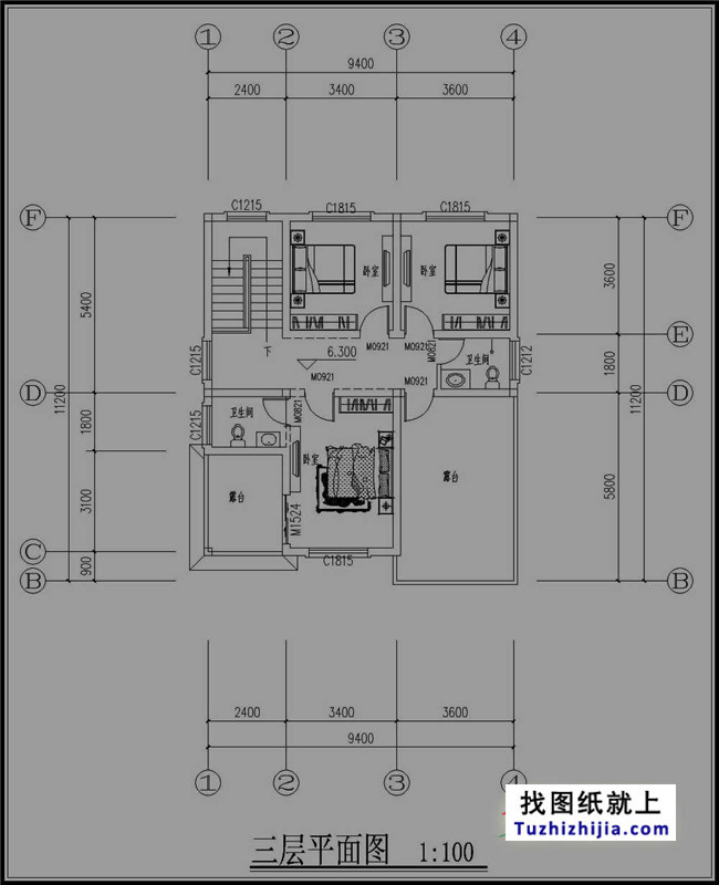 110平方米新農(nóng)村三層房屋設(shè)計圖紙
