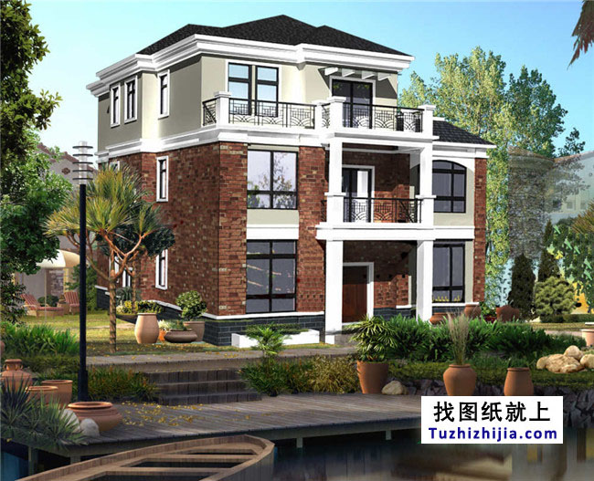 大氣實用的三層別墅設(shè)計圖紙及效果圖