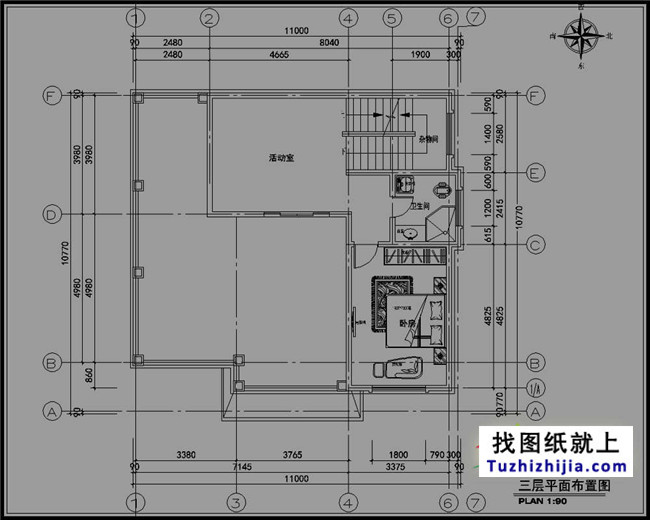 歐式風(fēng)格高檔三層別墅設(shè)計(jì)圖紙