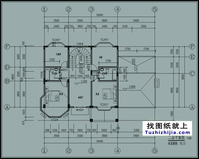 150平方米二層別墅設計及效果圖展示下載，17X10米