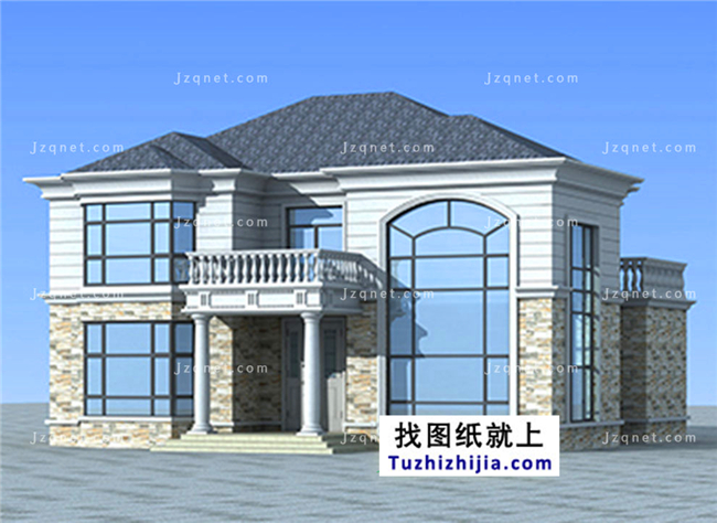 183平方米新農(nóng)村自建二層小別墅設計圖及效果圖，15X13米