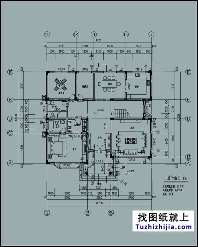 183平方米新農(nóng)村自建二層小別墅設計圖及效果圖，15X13米