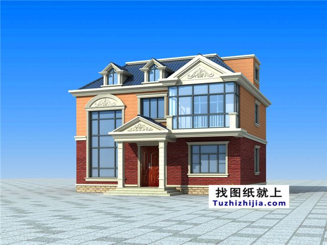 120平方米現(xiàn)代實(shí)用的新農(nóng)村二層自建房屋設(shè)計(jì)圖紙及效果圖大全,12x10米