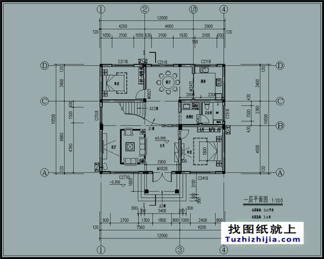 120平方米現(xiàn)代實(shí)用的新農(nóng)村二層自建房屋設(shè)計(jì)圖紙及效果圖大全,12x10米