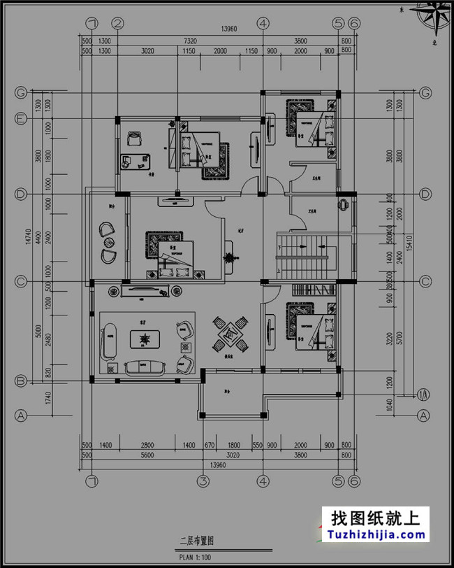 210平方米新農村三層別墅設計圖紙