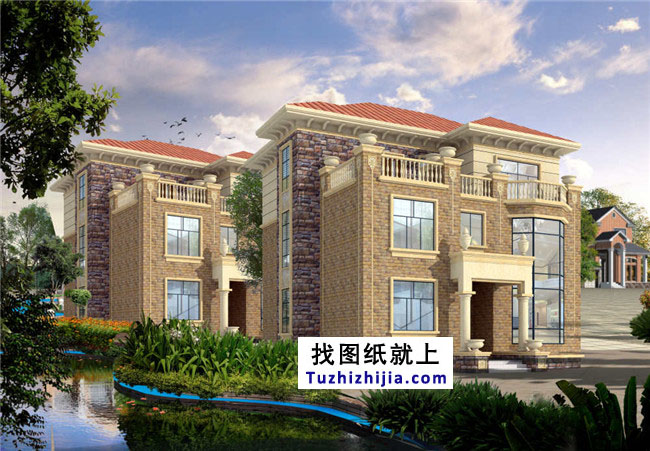 豪華復式三層別墅設計圖紙