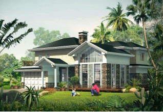 170平方米豪華型二層別墅設計圖紙及效果圖大全，15X13米