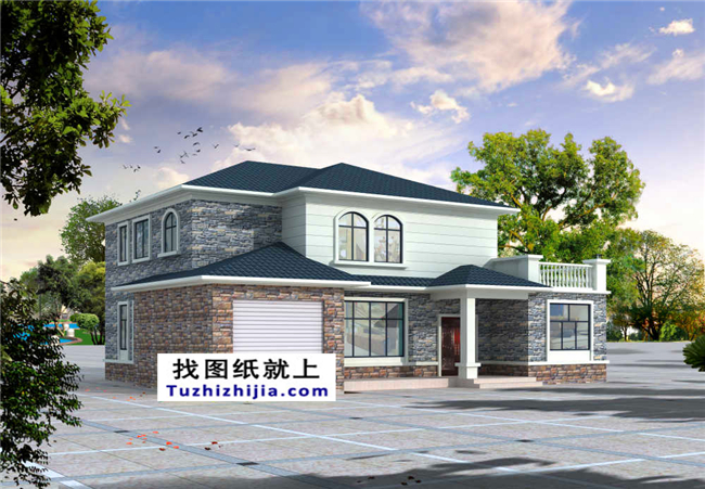 170平方米農(nóng)村豪華型二層自建房屋設(shè)計圖紙,15x12米