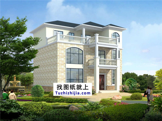 新農(nóng)村實用三層帶露臺房屋設(shè)計圖紙