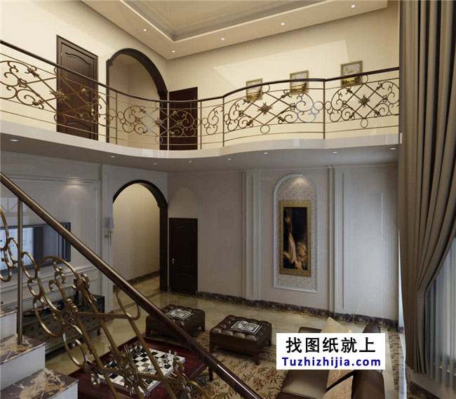 歐式風格三層別墅建筑設計圖