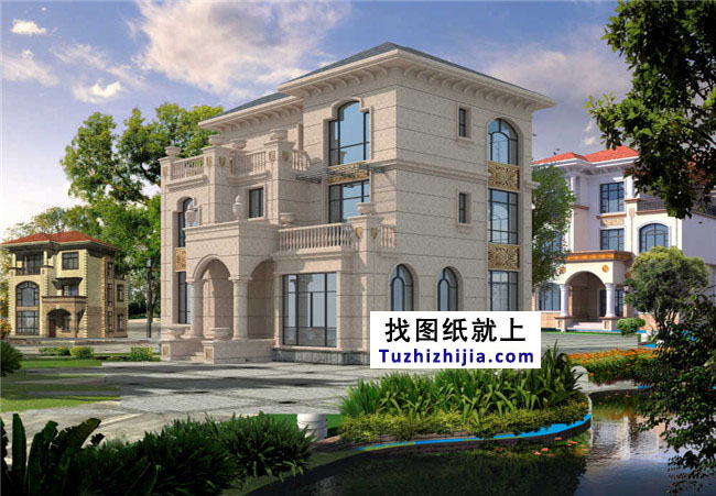 浙江新農(nóng)村三層別墅設計圖紙及效果圖